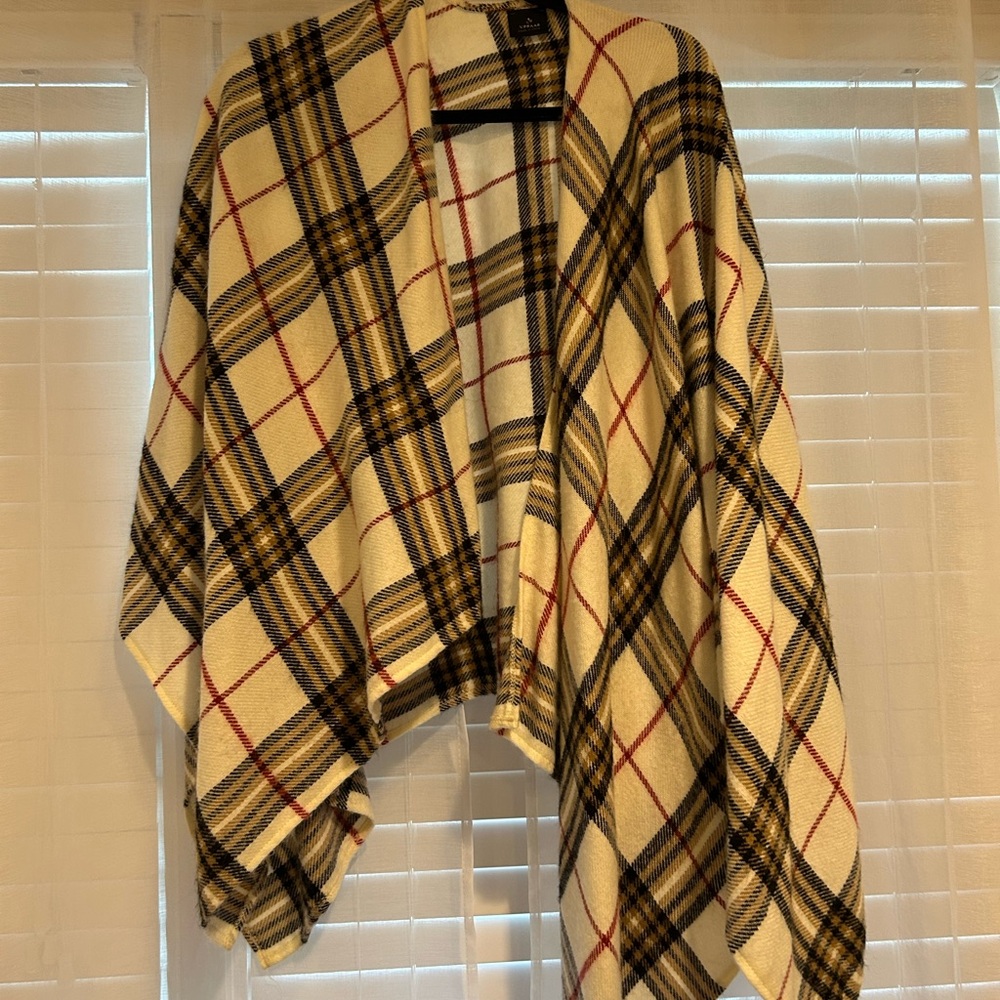 Plaid Shawl Wrap